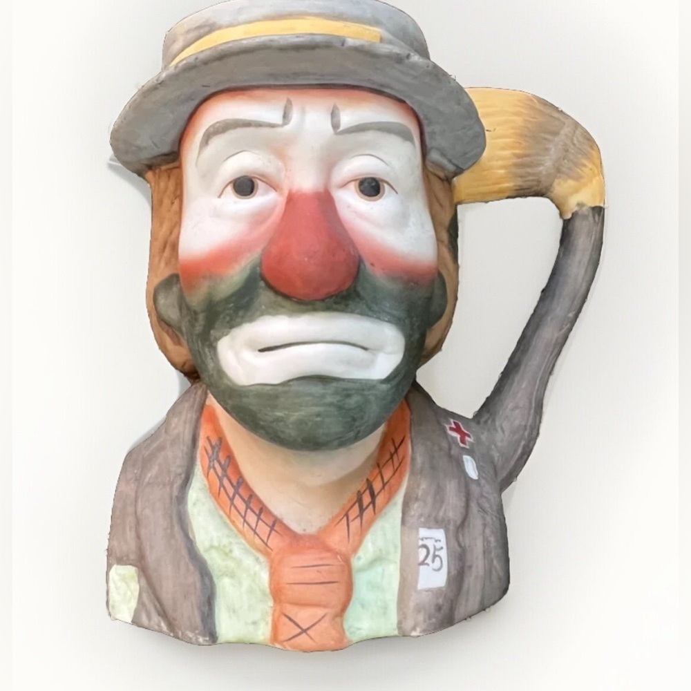 Figurine Clown Emmett Kelly Jr. Flambro Mug Bring in the Clowns  Music Box